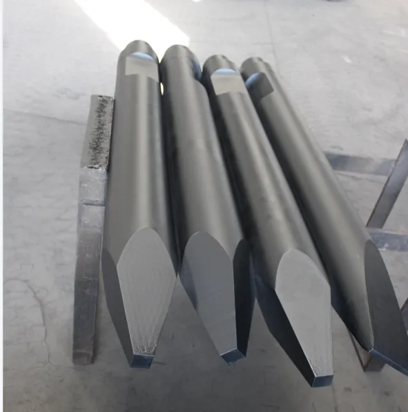 Hydraulic Demolition Rock Breaker Hammer with H-Wedge Point Chisel — 42CrMo High Performance