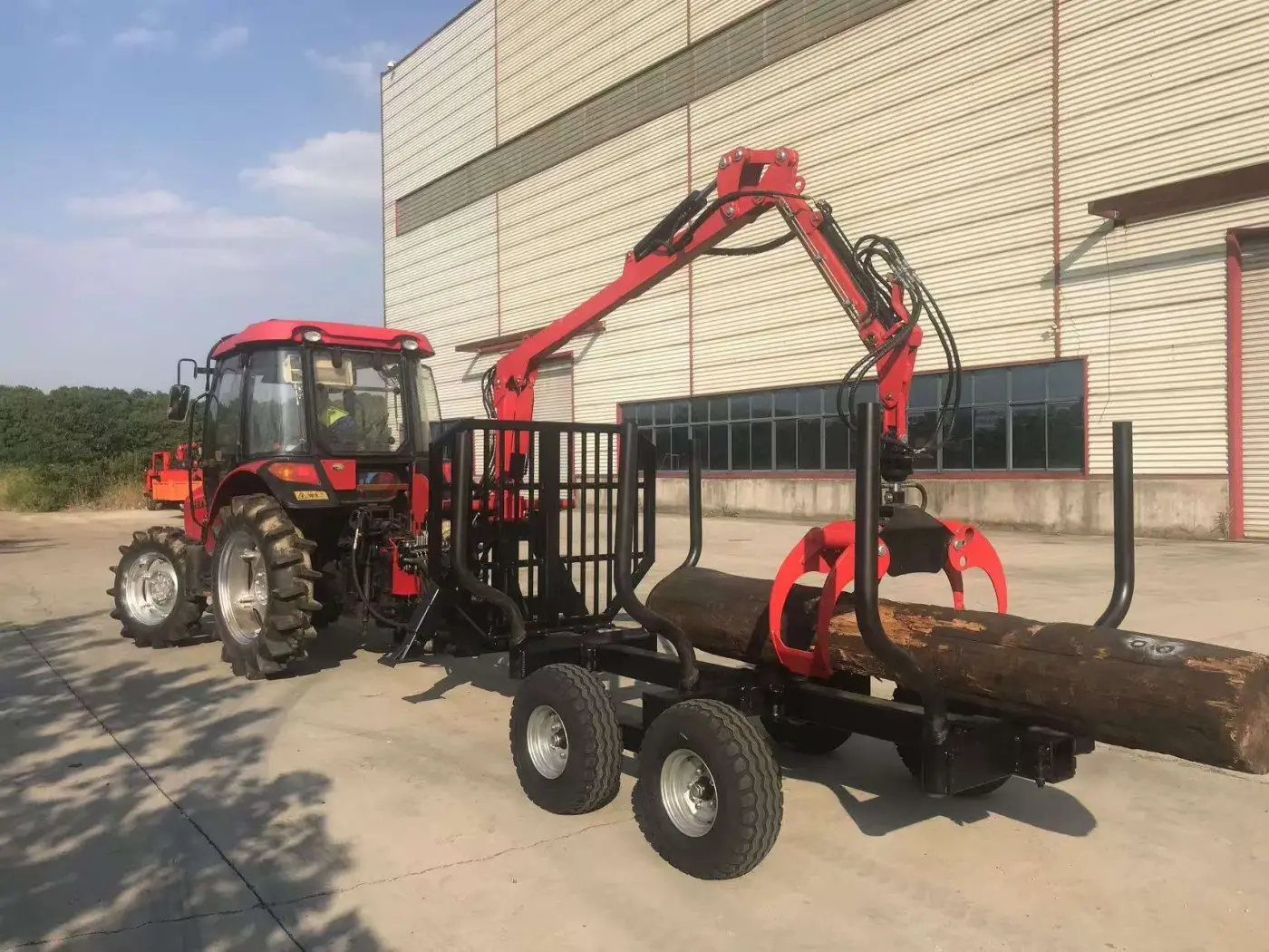 Farm Trailer PTO Hydraulic Log Loader